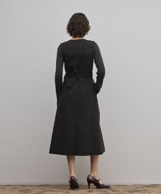 GRACE CONTINENTAL ツイーディジャンパースカート ブラック
