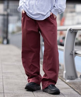 WEGO 【ユニセックス着用ITEM/XSSMLサイズ展開/ウエストゴム】ユルフィットコットンイージーパンツ