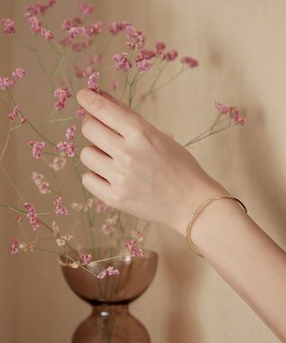 Tiaclasse ストーンワイヤーバングル ゴールド