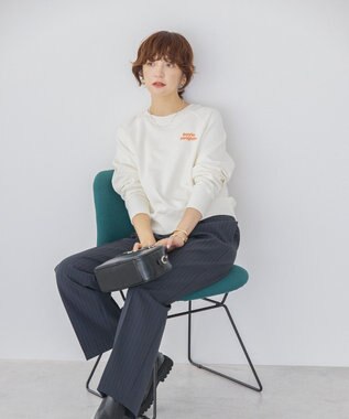 AMERICAN HOLIC サガラ刺繍裏毛プルオーバー Off White