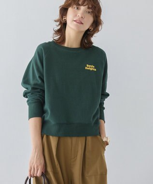 AMERICAN HOLIC サガラ刺繍裏毛プルオーバー Green