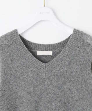 ANY SIS L 【2WAY】ケーブルベストSETニット ワンピース チャコール