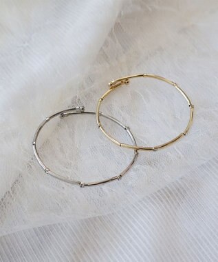 Tiaclasse ストーンワイヤーバングル ゴールド