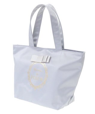 Maison de FLEUR フレームロゴサテンバッグ Grayish Blue