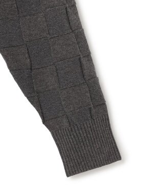 J.PRESS MEN 温かさと軽さの快適素材【ストレッチ / イージーケア】【FLEX YARN】リンクスフルジップ  ニットカーディガン グレー系