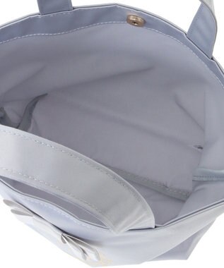 Maison de FLEUR フレームロゴサテンバッグ Grayish Blue