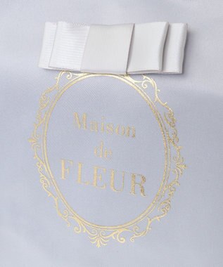 Maison de FLEUR フレームロゴサテンバッグ Grayish Blue