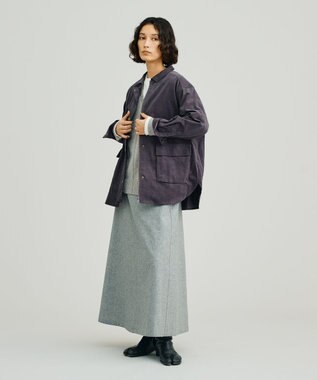 J.PRESS YORK STREET 【WOMEN】コーデュロイ シャツブルゾン グレー系