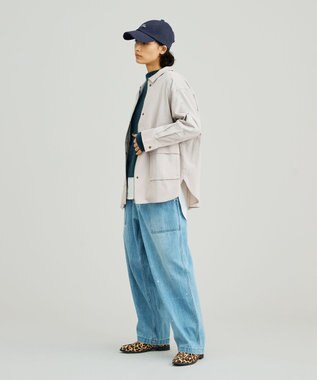 J.PRESS YORK STREET 【WOMEN】コーデュロイ シャツブルゾン ライトグレー系
