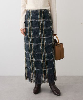Green Parks ・ＳＵＧＡＲ　ＳＰＯＯＮ　チェックフリンジスカート