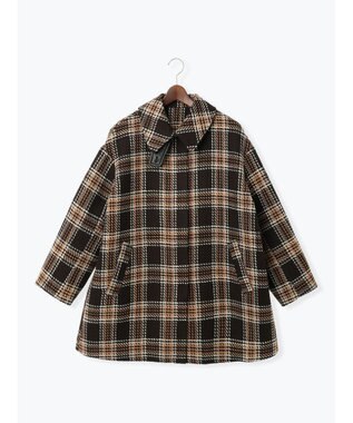 Te chichi ロービングチェックミドルコート《2025winter catalog item》 チャコールグレー