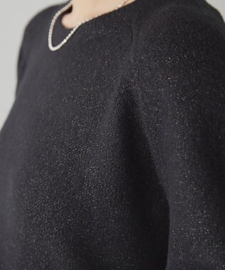 AMERICAN HOLIC ラグランラメニットプルオーバー Black