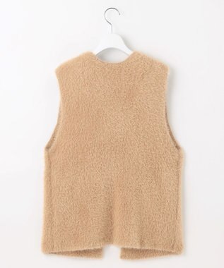自由区 L ニットファー ジレ キャメル