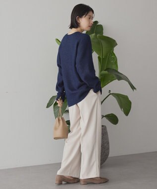 AMERICAN HOLIC ラグランラメニットプルオーバー Navy