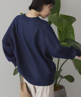 AMERICAN HOLIC ラグランラメニットプルオーバー Navy