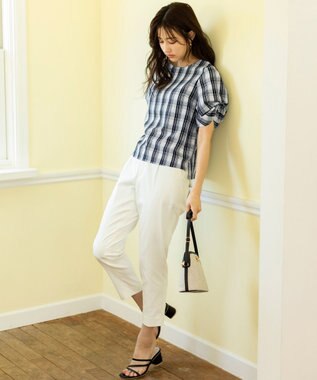 ANY SIS L 【UVケア】クールタッチミラクルガード テーパード パンツ ホワイト系