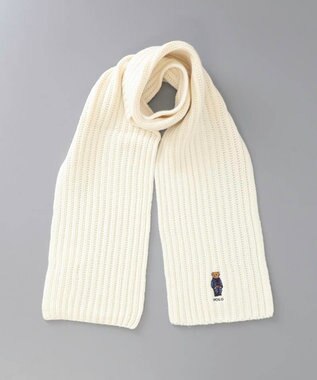 AURORA 【 POLO RALPH LAUREN（ポロ ラルフ ローレン） 】 POLOベア ウールニットマフラー クリーム