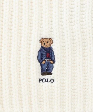 AURORA 【 POLO RALPH LAUREN（ポロ ラルフ ローレン） 】 POLOベア ウールニットマフラー クリーム