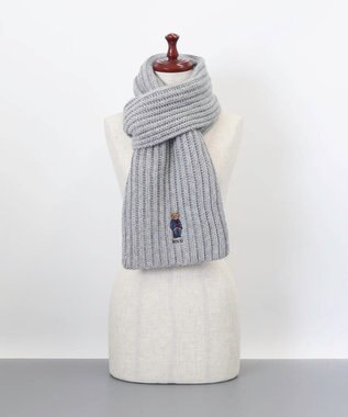 AURORA 【 POLO RALPH LAUREN（ポロ ラルフ ローレン） 】 POLOベア ウールニットマフラー ライトグレー