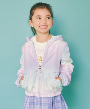 ANY KIDS 【フード取り外し/洗濯機可能】撥水加工リバーシブルゾン レインボー