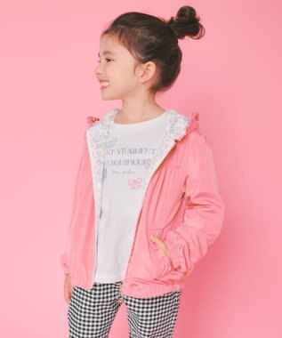 ANY KIDS 【フード取り外し/洗濯機可能】撥水加工リバーシブルゾン ピンク