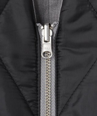 ICB 【洗える・リバーシブル着用可】T/Wツイルキルト リバーシブル パディング ジレ ライトグレー系