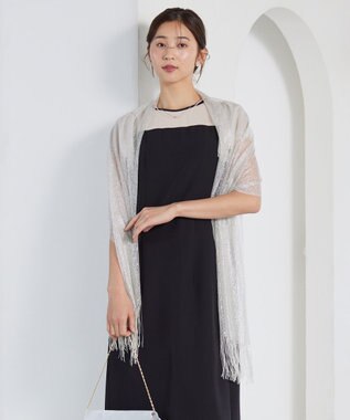  ラメジャカード ショール