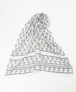 JOSEPH ABBOUD 【イタリア製】クレストパターンショール ホワイト系6