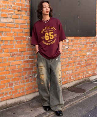 WEGO ナンバリングフットボールT（SS） ワイン