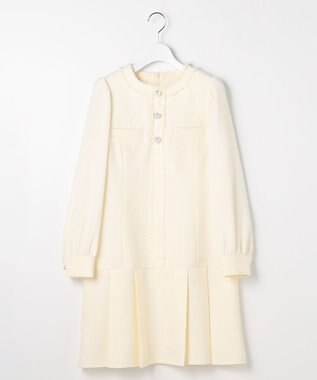 Feroux ツイードミディ ワンピース アイボリー系