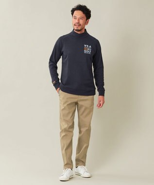 23区GOLF 【MEN】【吸湿発熱】グランサーモ裏毛　プルオーバー ネイビー系