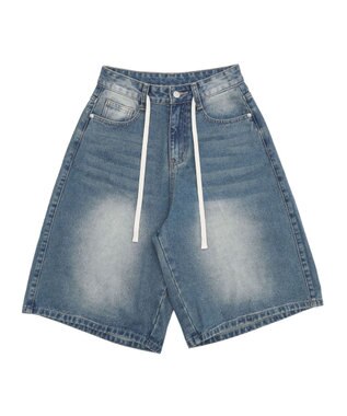 WEGO ブラストデニムハーフパンツ デニム中濃色