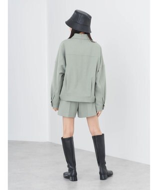 earth music&ecology ショート丈カバーオール Khaki