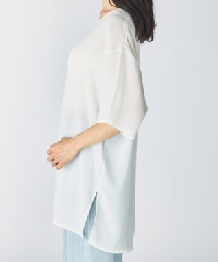 OP／FILA 【Ocean Pacific】シアーオーバーサイズTシャツ ホワイト