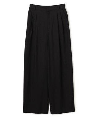 BEIGE， 【Oggi 10月号掲載】COBURN / シルク混2タックカーヴィーワイドパンツ Black