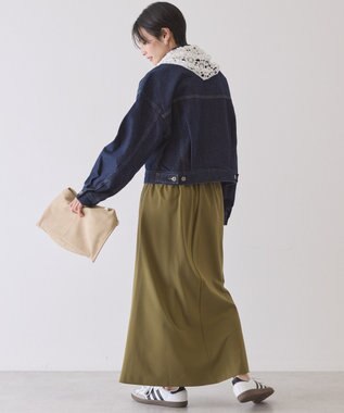 AMERICAN HOLIC 【イージーケア】ナローマーメイドスカート Khaki