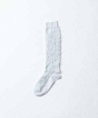 TRICOTE FAKE FUR HIGH SOCKS／フェイクファーハイソックス 90WHITE