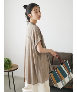 CRAFT STANDARD BOUTIQUE ウ゛ィンテージボイルタックチュニック Mocha