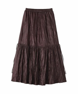 CRAFT STANDARD BOUTIQUE レザーライクギャザースカート Black