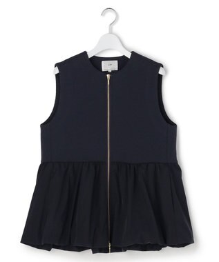 23区 【先行予約】コットンダンボール ペプラム ジレ アウター ネイビー系