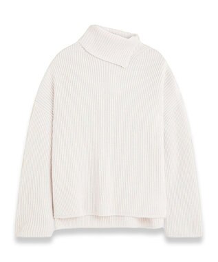 JOSEPH ニューカーディガンステッチ　ハイネックニット Ivory