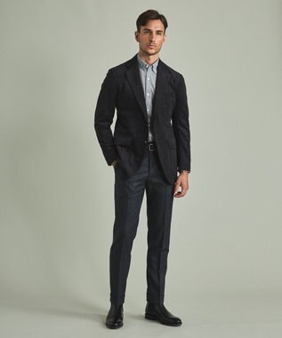 GOTAIRIKU 【尾州】サキソニーストレッチ パンツ_ノータック グレー系