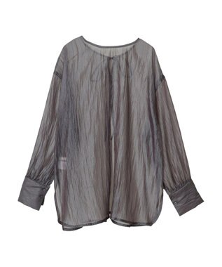 Green Parks ・ＥＬＥＮＣＡＲＥ　ＤＵＥ　２ｗａｙシアーブラウス Charcoal Gray