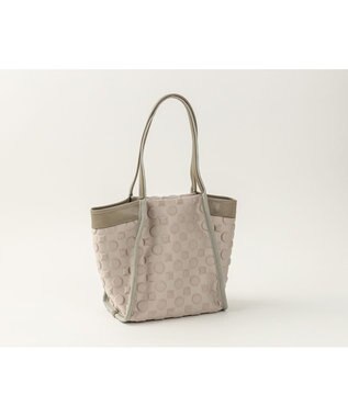 MIYABIYA 【撥水加工】La quoh with kirakaracho 南蛮七宝エンボスボンディング 肩かけトート 月白(グレージュ)