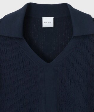 Paul Smith 【洗える】アイレット スキッパー ニット ネイビー