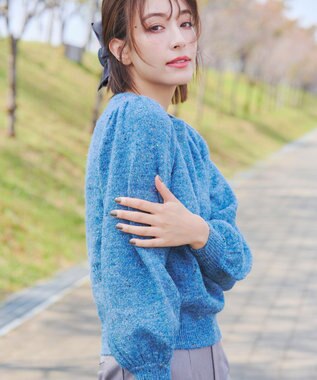 Tiaclasse コーデュロイリボンヘアクリップ チャコールグレー