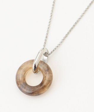 J.PRESS LADIES マーブルトップ ネックレス グレー系