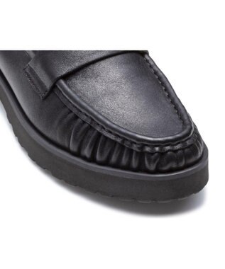 REGAL FOOT COMMUNITY 【リーガルレディース】F81R ギャザーローファー カジュアルシューズ ブラック