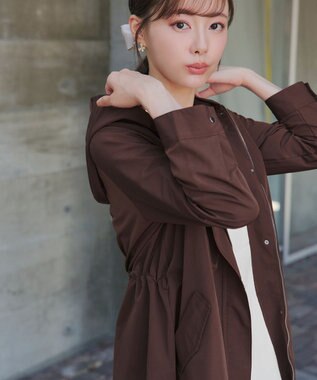 Tiaclasse 【新色追加・洗える・撥水】ドロストマウンテンパーカー ブラウン