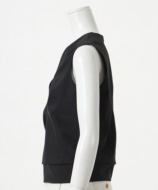 23区 【エステータ】トリアセファインジャージー タックデザイン カットソー ブラック系